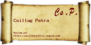 Csillag Petra névjegykártya